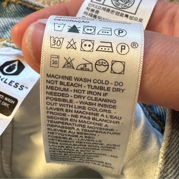 LEVI'S 501 Original Denim Cutoff Shorts Luxor Heat Button Fly Distressed Size 31 - Picture 12 of 12